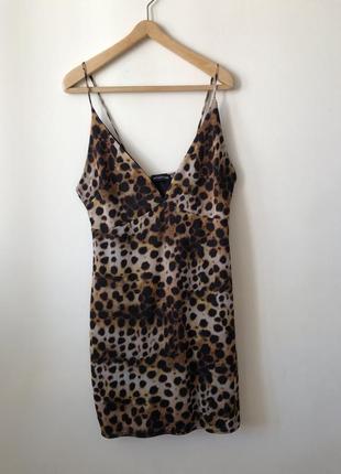 Платье леопардовое сарафан леопардовое платье из декольте1 фото