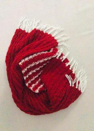 Широкий шарф ручная вязка 💯💯💯2 фото