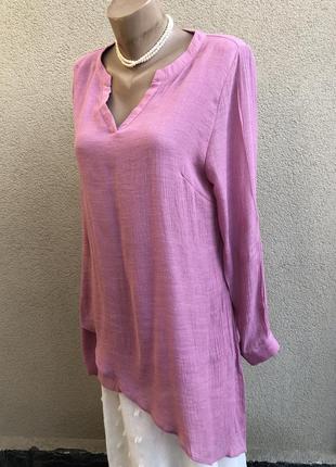 Ассиметричная блуза,рубаха,туника,вискоза,большой размер.4 фото