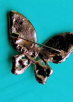 Брошка метелик. яскрава і нарядна. є  штучні камінчики5 фото