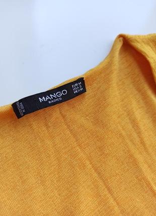 Красивая стильная яркая желтая трикотажная блуза / маечка mango8 фото