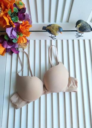 Бюстгальтер нудовый бежевый телесный пуш ап