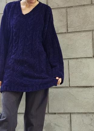 Вязаный пуловер 💜1 фото