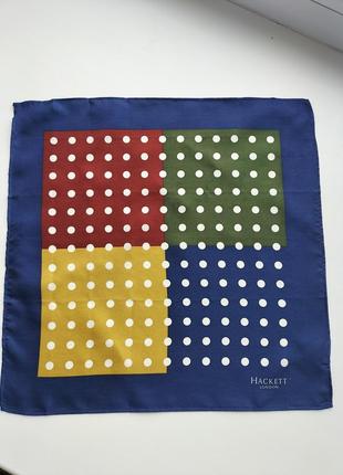 Красивая фирменная винтажная носовая платочка hackett! оригинал
