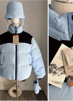 Zara крутая куртка-пуховик из лыжной лимитированной коллекции. шикарное качество и цвет.2 фото