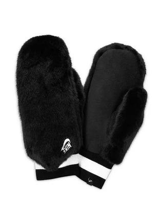 nike superman warm mittens womens n1002626-091 рукавиці рукавички оригінал жіночі чорні