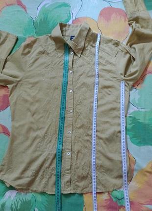 Рубашка/рубаха/блуза/блузка хлопок с вышивкой вишита хлопковая3 фото