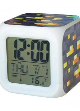 Часы minecraft майнкрафт хамелеон6 фото