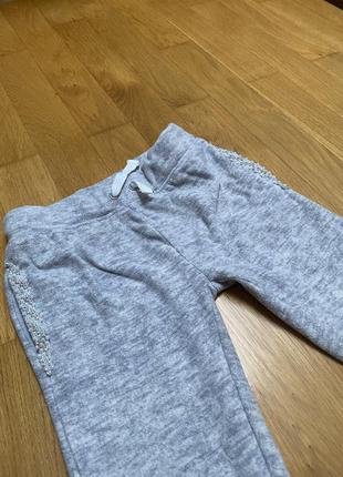 Спортивные штаны для девочки 8 лет флисовые