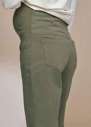 👑vip👑 брюки мом для вагітних котонові брюки для вагітних з високим поясом6 фото
