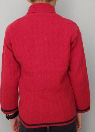Теплый свитер красный jojo maman bebe5 фото