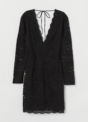 Ажурное облегающее гипюровое платье h&м