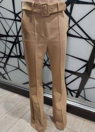 Шикарные брюки клеш колокол с высокой посадкой от next tailoring цвета кемел 44-46