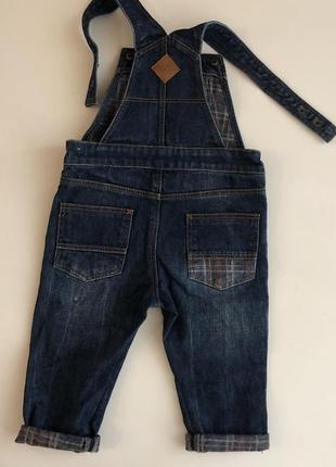 Джинсовий комбінезон zara зара для хлопчика оригінал джинси 9-12 місяців 80 см4 фото