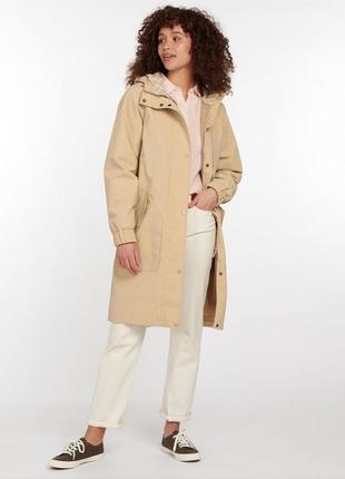 Новая женская парка куртка дождевик barbour greylag beige parka jacket1 фото