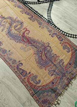 Pashmina шарф палантин с шелком и люрексом