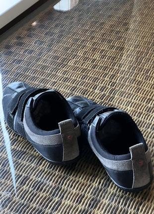 Кожаные кроссовки hugo boss оригинальные черные на липучках6 фото
