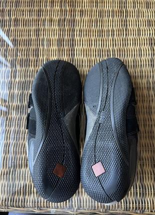 Кожаные кроссовки hugo boss оригинальные черные на липучках5 фото