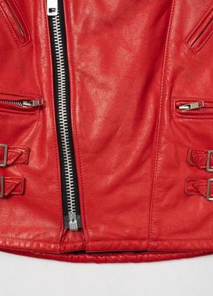 Сlassic leather biker jacket мужская кожаная куртка4 фото