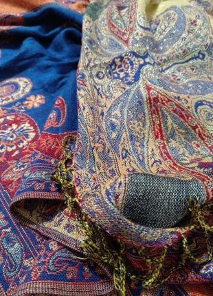 Pashmina шарф палантин с шелком и люрексом