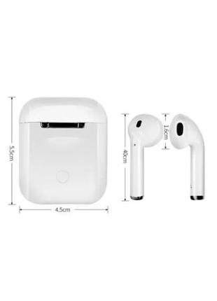 Наушники airpods i12 bt с сенсором bluetooth беспроводные наушники - вкладыши в зарядном кейсе3 фото