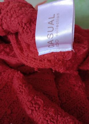 Casual. eur 40/42. теплий под горло свитер светер кофта вязаний морковного цвета3 фото