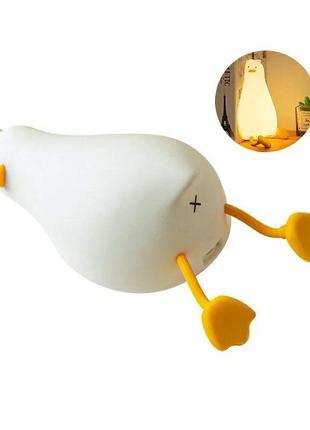 Світильник нічник гусак, "качечка" із силікону з акумулятором.