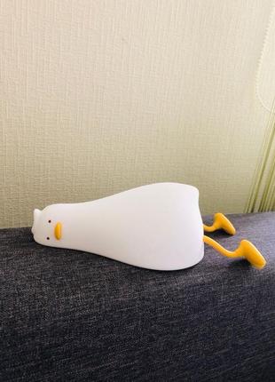 Світильник нічник гусак, "качечка" із силікону з акумулятором.