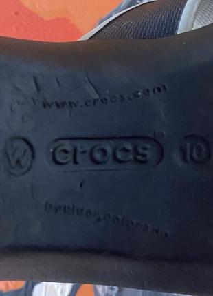 Crocs шлёпанцы w10 40 размер женские чёрные оригинал2 фото