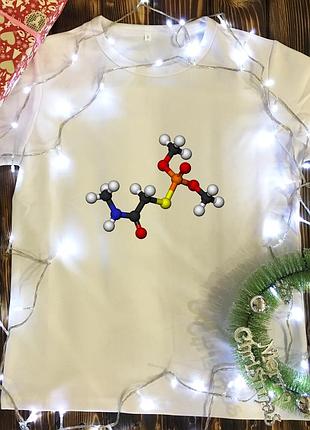 Чоловіча футболка з принтом - молекули