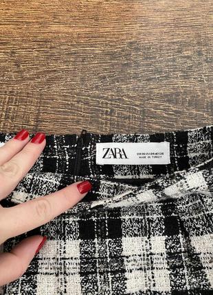 Твидовая юбка мини короткая юбка букле черно-белая юбка в клетку zara юбка карандаш тскоровая юбка мины2 фото