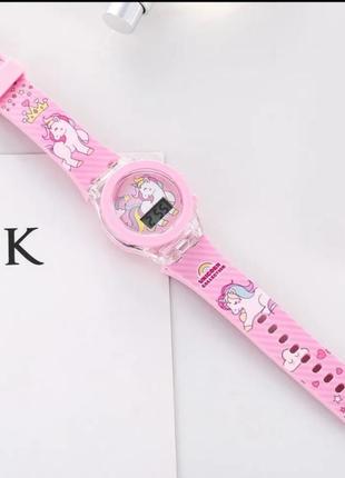 Детские часы с подсветкой, подарочный набор часов и браслет, детские времена, для...