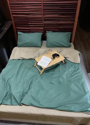 Постільна білизна/постельное бельё: однотонна хакі/беж