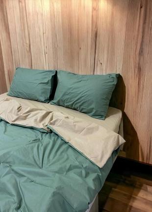 Постільна білизна/постельное бельё: однотонна хакі/беж