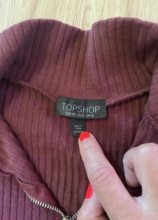 Женский гольф в рубчик с замком topshop2 фото