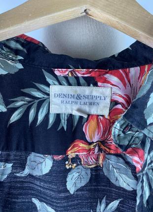 Яскрава чоловіча сорочка рубашка теніска denim & supply ralph lauren floral print shirt7 фото