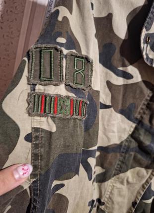 Куртка парка милитари армейская с нашивками под шевроны5 фото