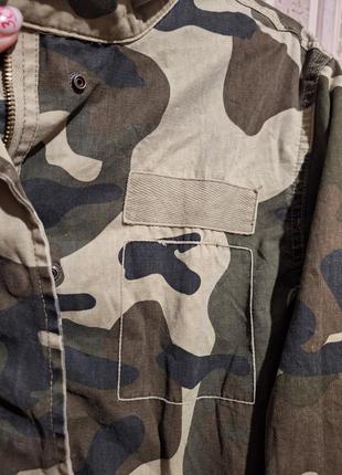 Куртка парка милитари армейская с нашивками под шевроны7 фото