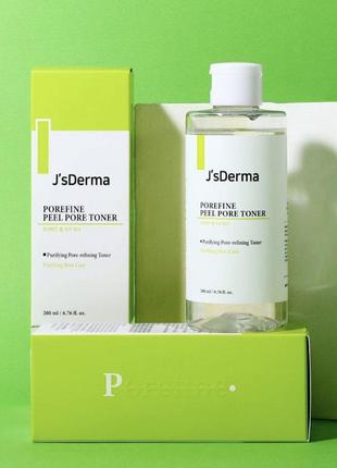 Тонер с aha-кислотой для очистки пор jsderma pore fi ne peel pore toner