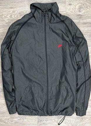 Nike куртка ветровка xl размер серая плащовка оригинал2 фото