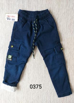 Зимние джинсы для мальчиков 3-7 лет