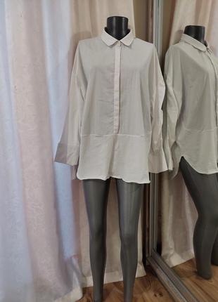 Комбинированная рубашка 👕 оверсайз