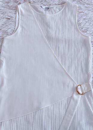 Оригинальная белая блуза next с имитацией запаха
