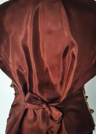 Роскошный стильный прекрасный классный невероятный винтажный велюровый жилетка безрукавка велюр5 фото