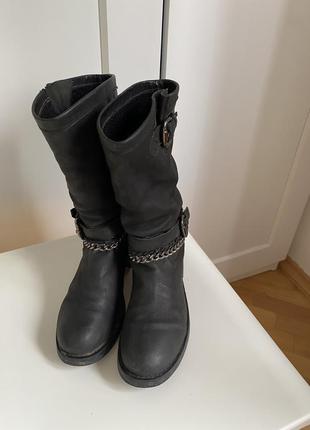 Черные кожаные оригинальные ботинки, сапоги vagabond kachorovska asos cos apia6 фото