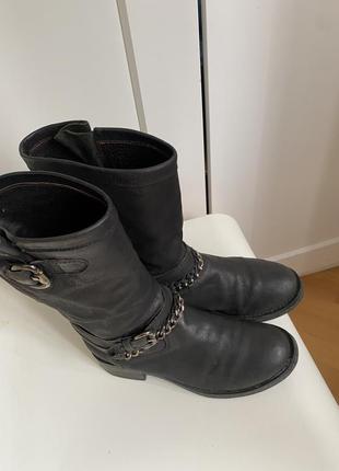 Черные кожаные оригинальные ботинки, сапоги vagabond kachorovska asos cos apia7 фото