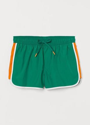 Мужские шорты для плаванья h&m short swim shorts - green/orange - s