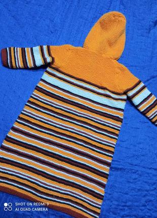 Вязаный теплый, спальный мешок, конверт, кокон.