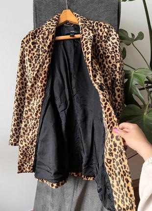 Пиджак пальто у леопардовый принт бренда mango8 фото