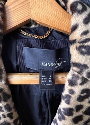 Пиджак пальто у леопардовый принт бренда mango6 фото